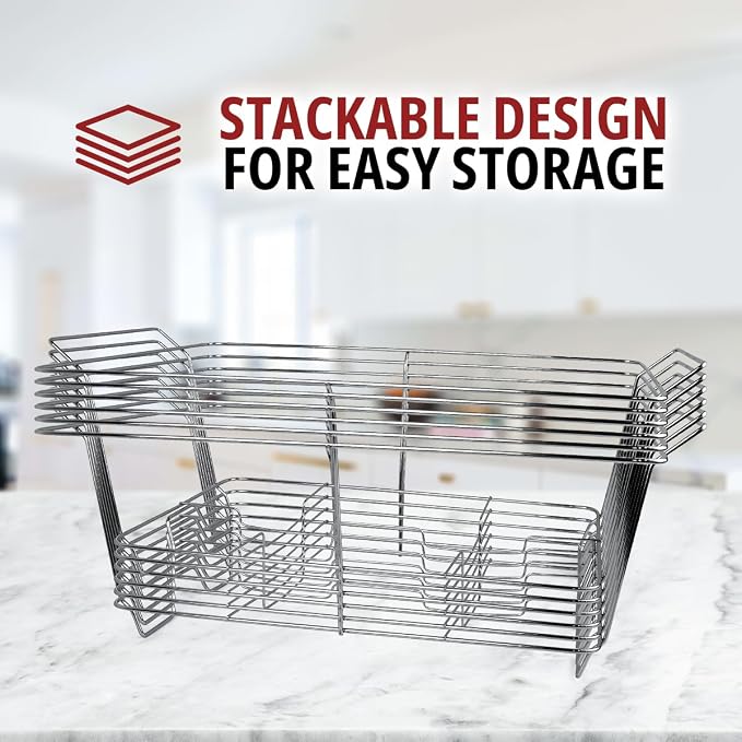 COMFICOVE 12 Pack Chafing Wire Rack Buffet Stand Chrome Frame - Image 7