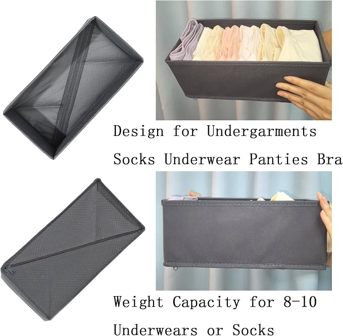 Bructhun Sock Drawer Organizer 6 Pack - Image 8
