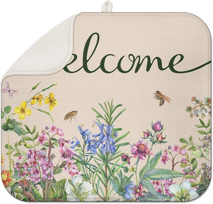 Dish Drying Mat Drainer Pads by Kuyig+Home