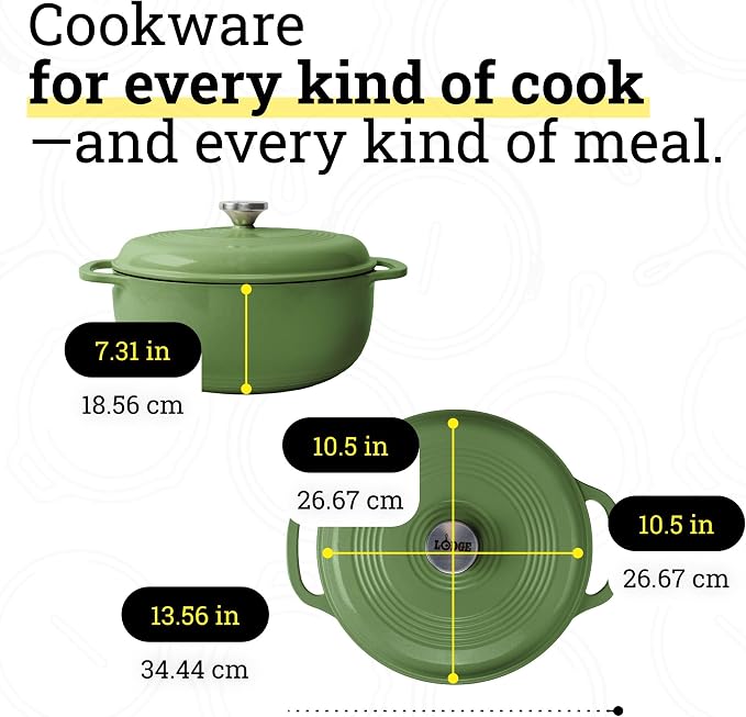 Lodge Essential Enamel Cast Iron Dutch Oven - Image 6