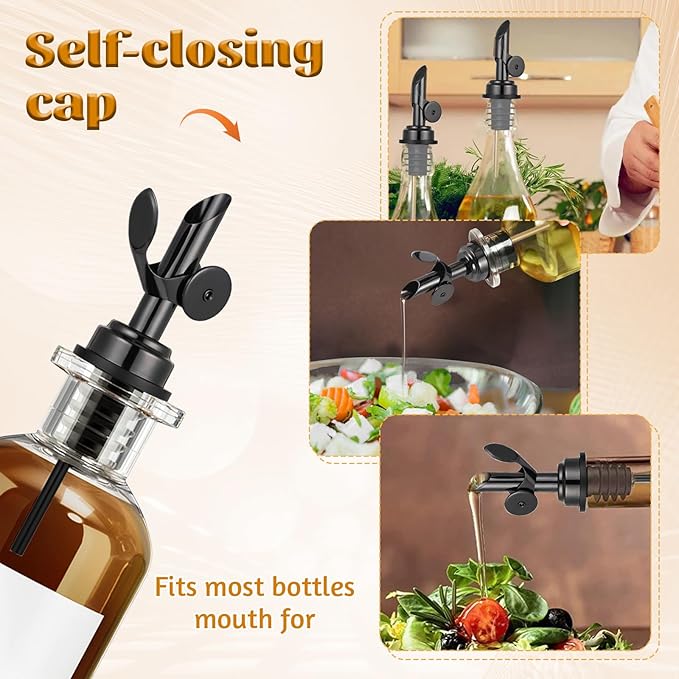 2 PCS Oil Dispenser Spout, Oil Spout, Liquor Bottle Pourers, Weighted Stainless - Image 4