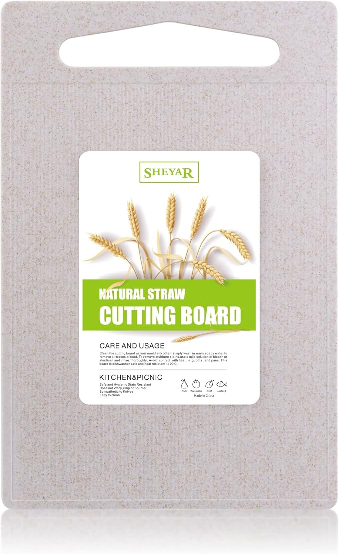 Cutting Board for Kitchen, Wheat Straw Fiber Cutting Board, Dish Washer Safe by zzsbrm