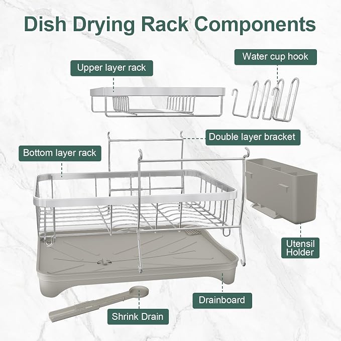 LIYI Dish Drying Rack, Large Dish Rack - Image 8