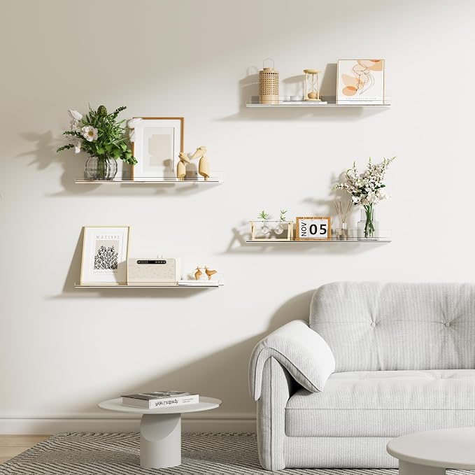 upsimples 2 Pack 23.6x5.5 Inches Acrylic Shelves - Image 7