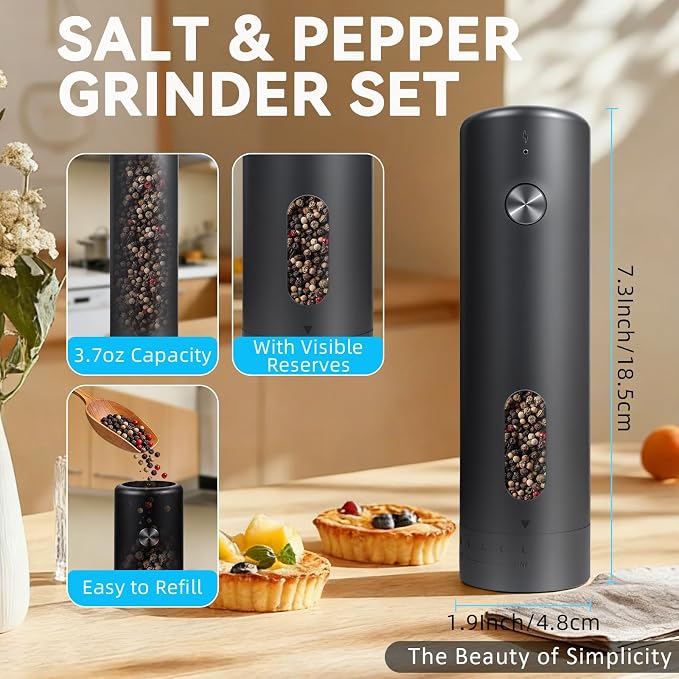 Electric Salt and Pepper Grinder Set - Image 10