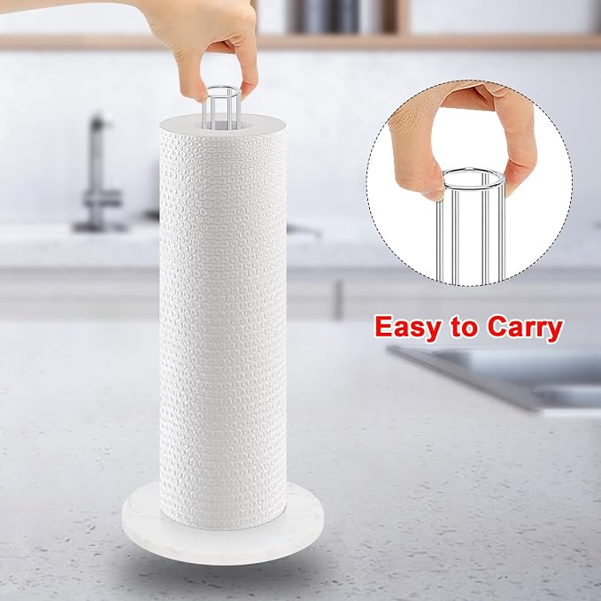 NearMoon Paper Towel Holder Countertop, Sturdy Metal Paper Towel Stand Dispenser - Image 5