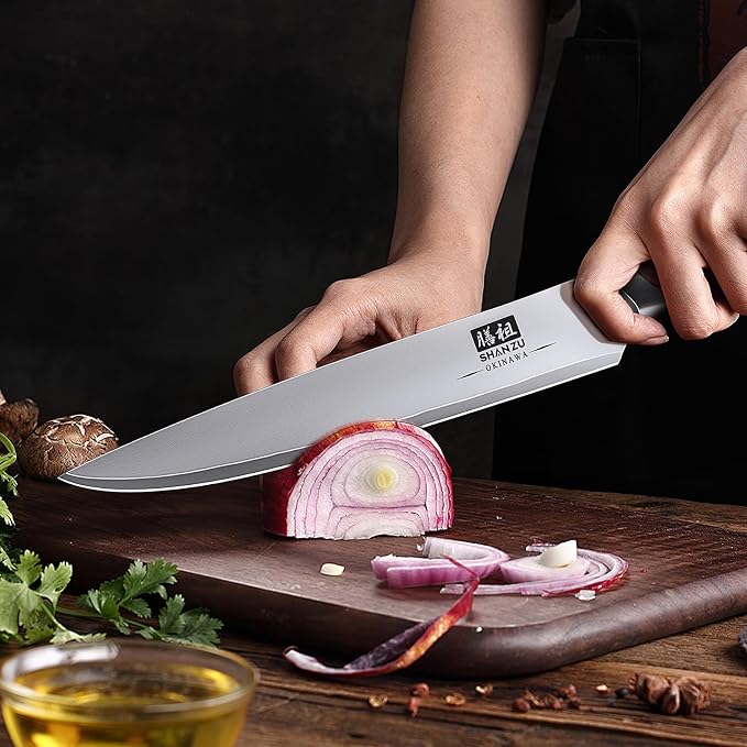 SHAN ZU Japanese Knife Set 3 PCs, High Carbon 10Cr15Mov Stainless Steel Chef - Image 9