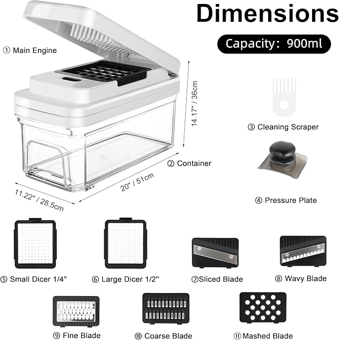 Vegetable Chopper, Professional Food Chopper &Onion Chopper, Veggie Cutter - Image 2