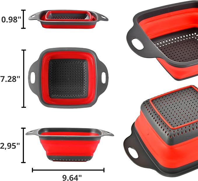 Square Collapsible Colander - Image 2