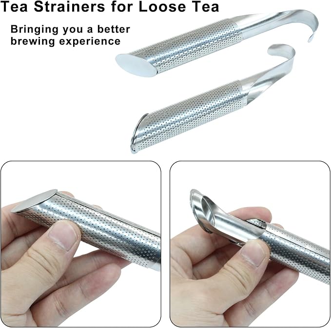 Waziaqoc 2 PCS Stainless Steel Tea Diffuser, Extra Fine Mesh Tea Strainer - Image 6