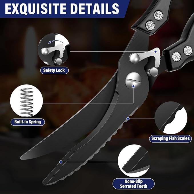 TAN REN 7PCS BBQ Knife Set, Professional Butcher Knives - Image 8
