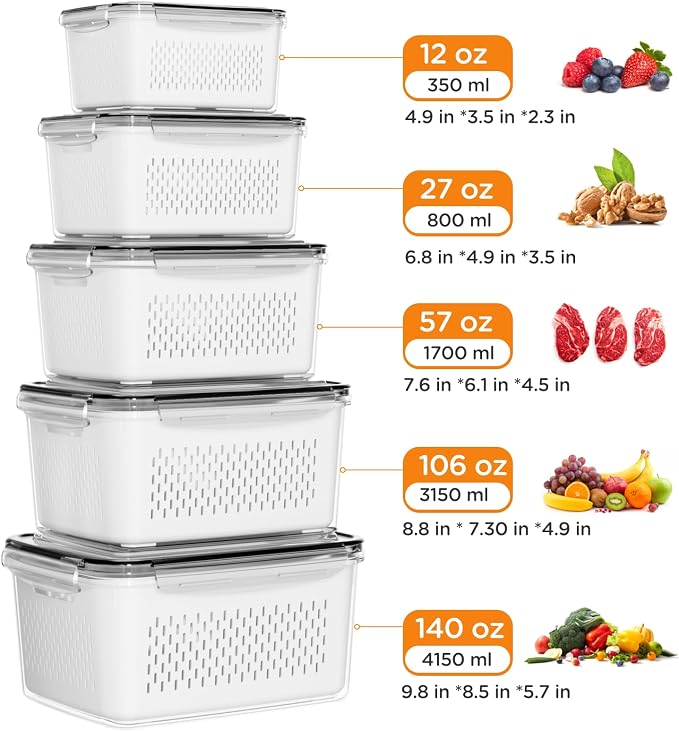 5-Pack Fruit Storage Containers - Image 5