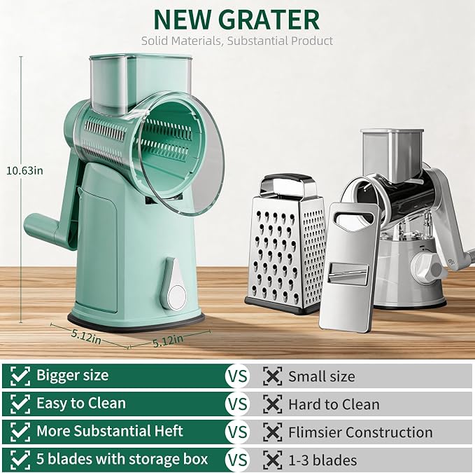 The CoveCarol rotary cheese grater comes - Image 2