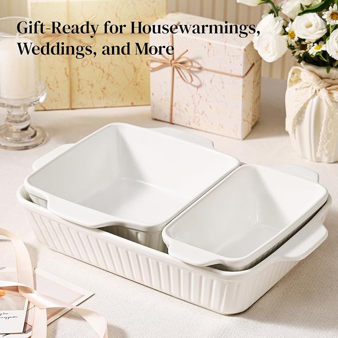 DOWAN Ceramic Casserole Dishes Set of 3 - Image 6