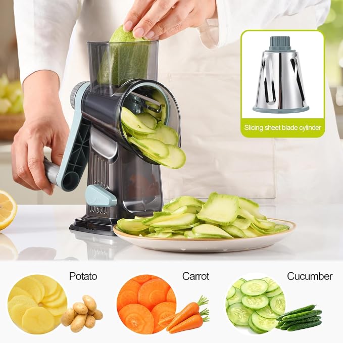Rotary Cheese Grater, 3-in-1 Shredder - Image 4
