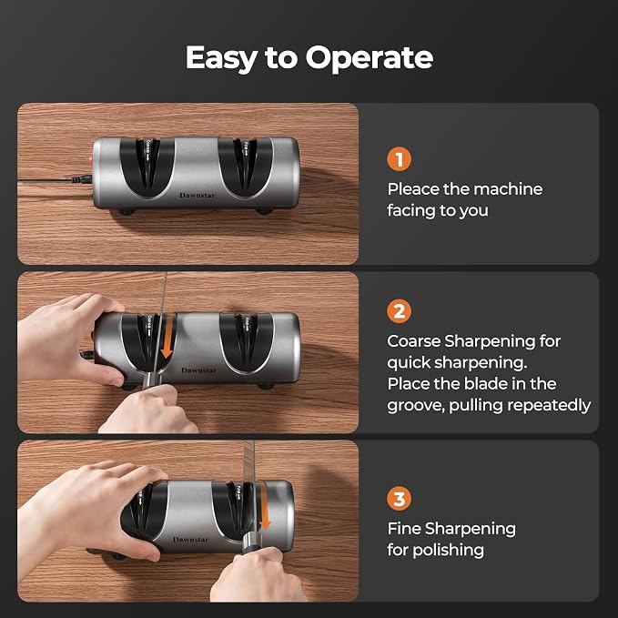 Electric Knife Sharpener, Professional Kitchen Knife Sharpener - Image 5