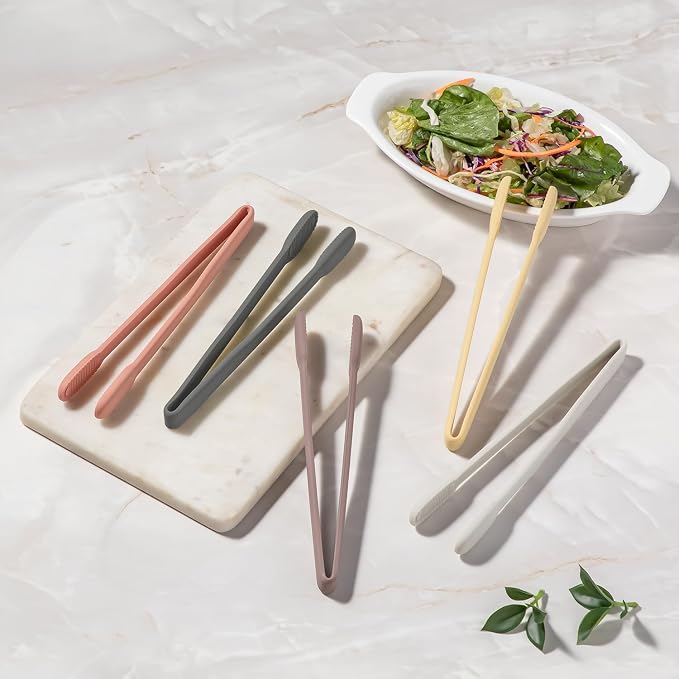 carrotez Silicone Cooking Kitchen Tongs, Non-Scratch Serving Tongs 9.25 Inches - Image 5