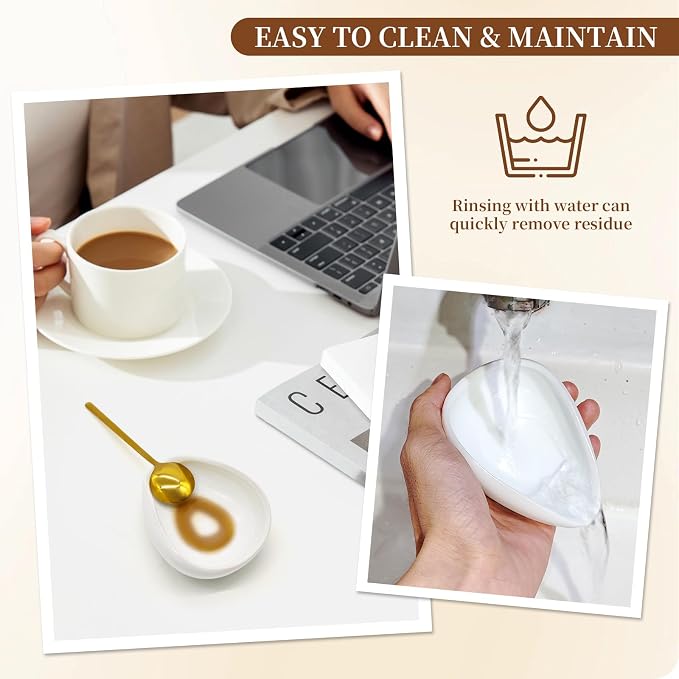 Coffee Spoon Rest, Small Ceramic Coffee Spoon Holder - Image 7