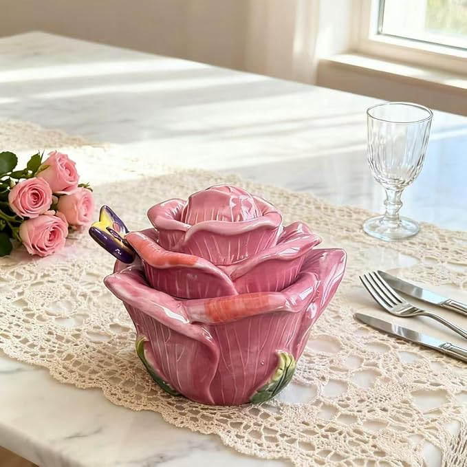 Ceramic Rose Spice Jars - Image 2