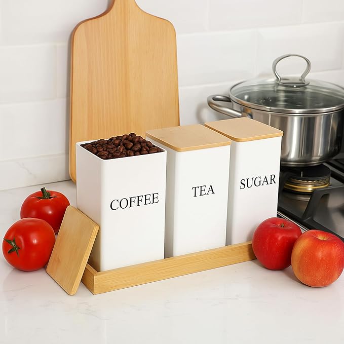 3 Pack Coffee Tea Sugar Container - Image 3