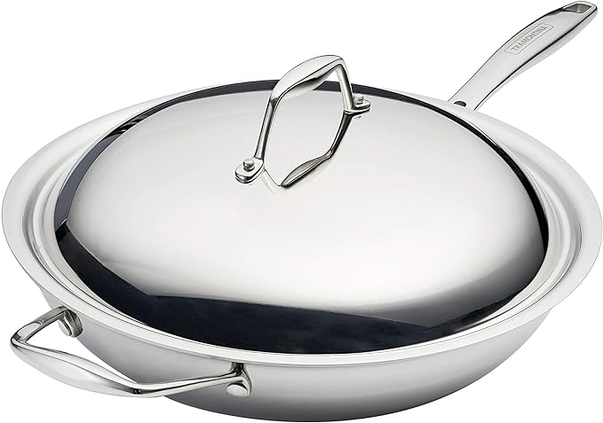 Tramontina Signature Tri-Ply Clad Stainless Steel 12.5-Inch Wok by Tramontina