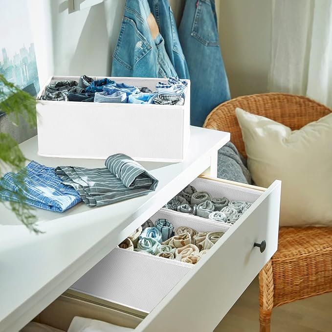 Criusia 6 Pack Clothes Drawer Organizer, Fabric Foldable Closet Dresser Drawer - Image 8