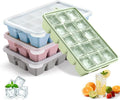 Silicone Ice Cube Trays with Lid, Easy Release Ice Molds, Reusable and by PETHous