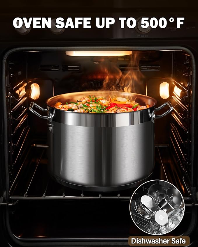 Cooks Standard Stockpots Stainless Steel, 20 Quart Professional Grade Stock Pot - Image 7