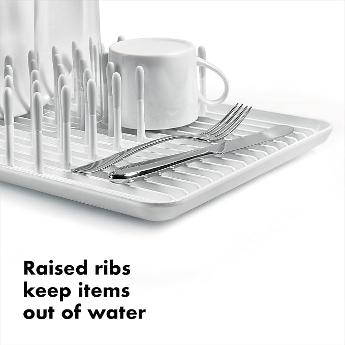 OXO Good Grips Compact Dish Rack Biscuit | - Image 4
