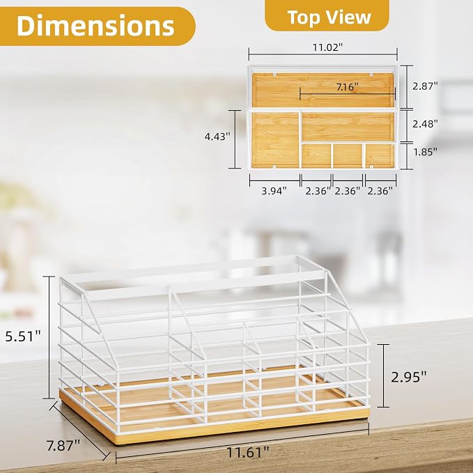 Metal Paper Plate Holders Dispenser, Disposable Paper Plate Utensil Holder - Image 5