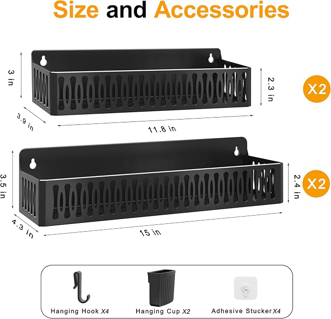 Sevenblue 4 Pack Large Magnetic Spice Rack - Image 5