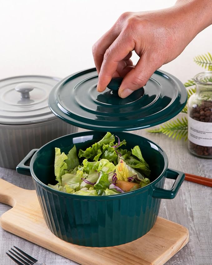 WHJY Green Colorful Ceramic Casserole Dish - Image 7