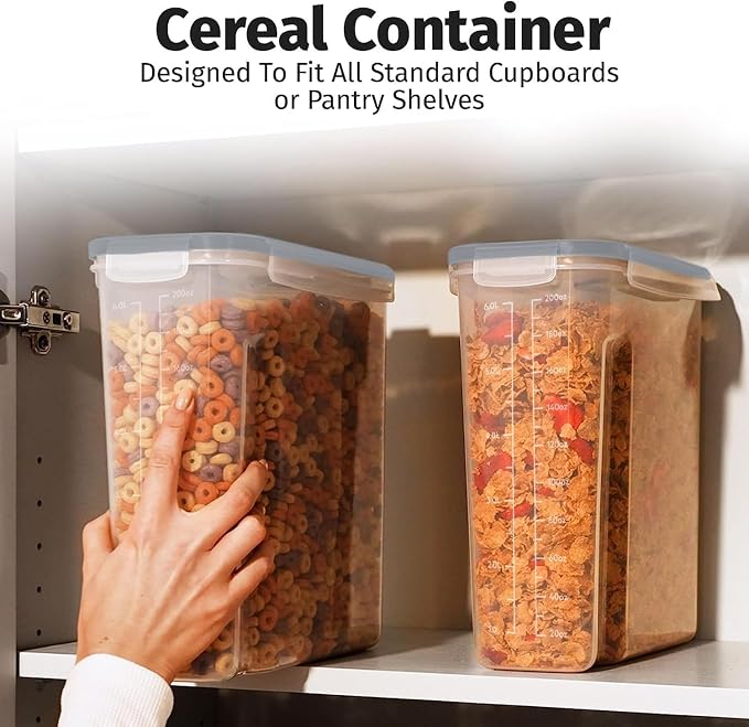 Shazo 2 Pack EXTRA Large Airtight Food Storage Cereal Containers - Image 4