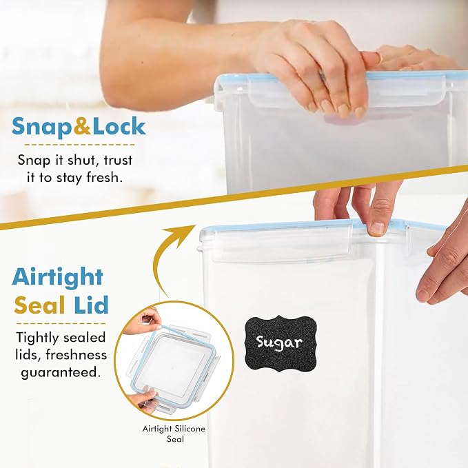 Shazo 2 PC Extra Large Bulk Food Storage Containers - Image 7