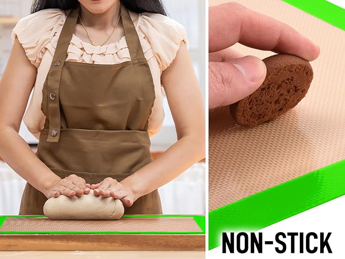 Zulay Kitchen Silicone Baking Mat Sheet Set - Image 2