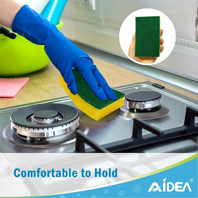 AIDEA Sponges Kitchen, 50 Pack Heavy Duty Dish Sponge, Cleaning Dish Scrubber - Image 7