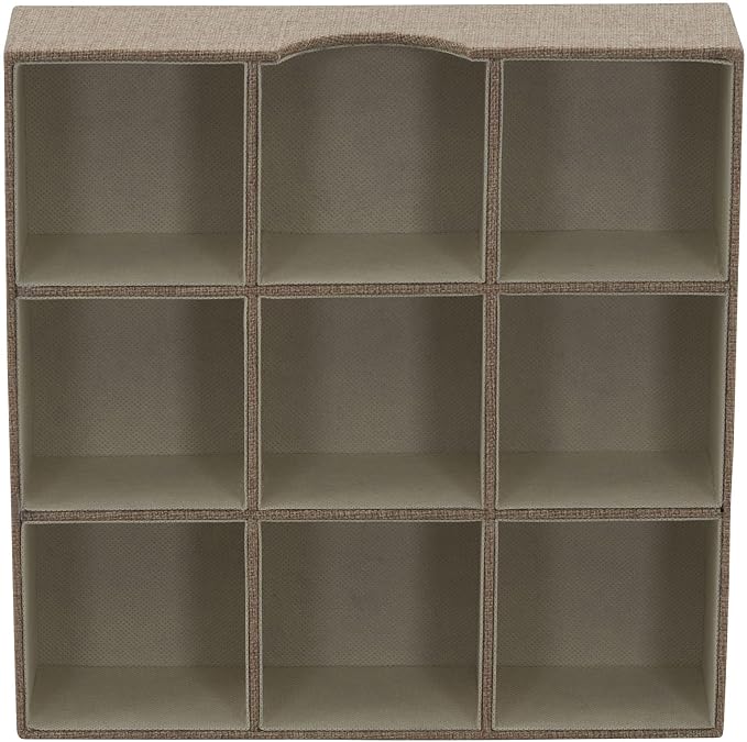Household Essentials Brown 723-1 Deep 9 Section Drawer Organizer Box - Image 4