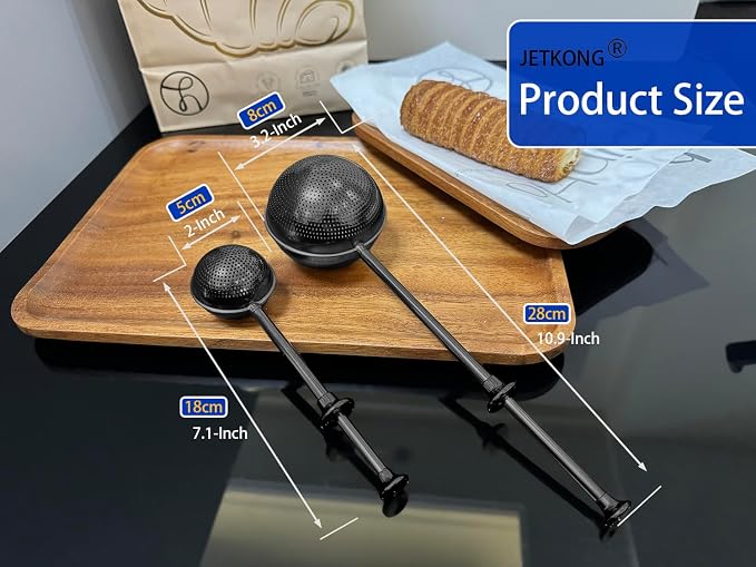 JETKONG 2 Pcs Flour Sifter, Stainless Steel Flour Duster - Image 3