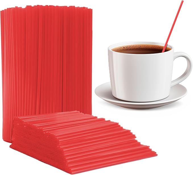 Prestee 2000 Count Red Coffee Stirrers by Prestee