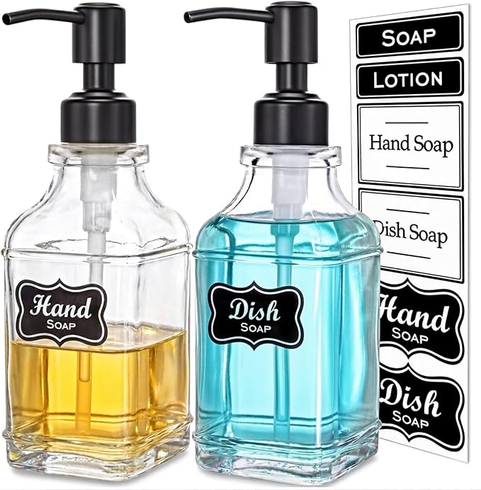 JASAI 2Pack Glass Soap Dispenser by JASAIHOME