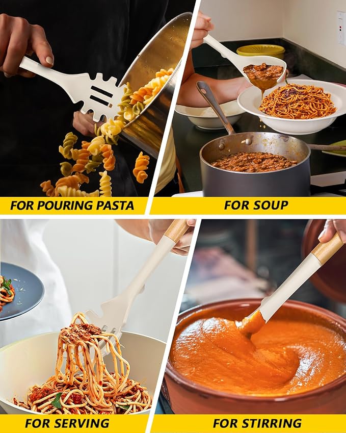 Silicone Soup Ladle and Spaghetti Spoon Set - Image 5
