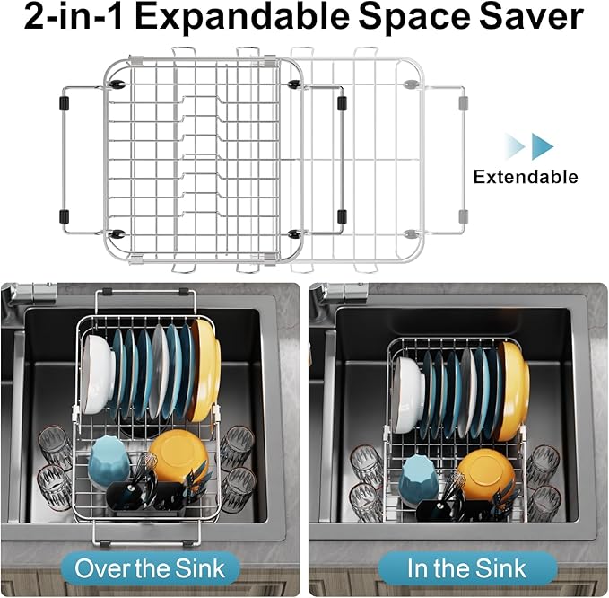 GSlife Small in Sink Dish Drying Rack - Image 3