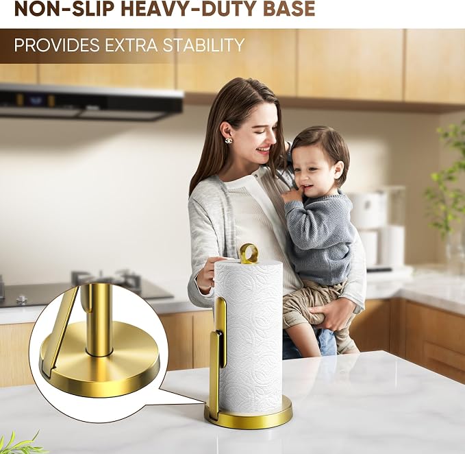 theaoo Heavy-Duty Stainless Steel Paper Towel Holder - Image 8