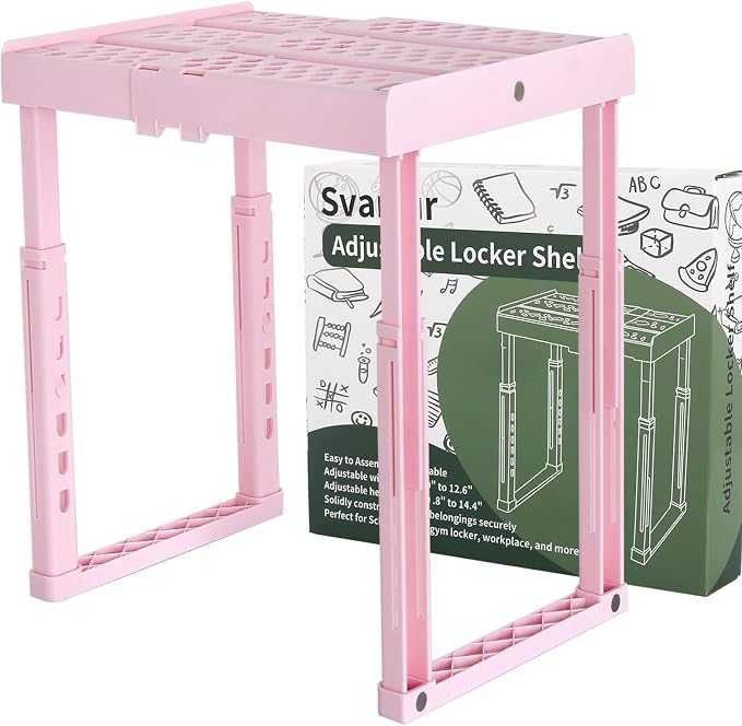 Svartur Adjustable Locker Shelf Pink Height and Width Adjustable Locker by Homepage