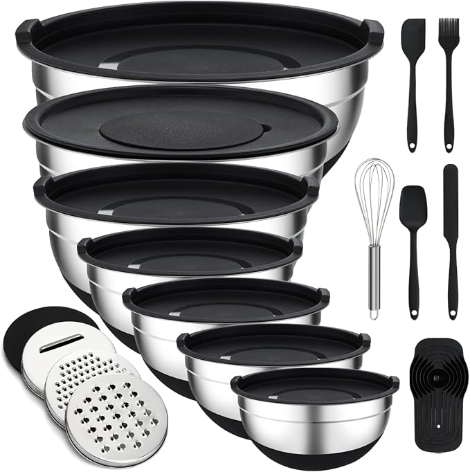 Unokit Mixing Bowls with Lids Set by Unokit