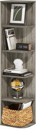 Furinno PASIR Book Shelf, 5-Tier Corner Bookshelf by Furinno-FitsYourSpaceFitsYourBudget