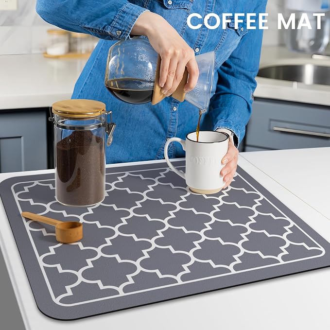 WISELIFE Dish Drying Mat Super Absorbent Drying Mat Large Dish Drying Mats - Image 7
