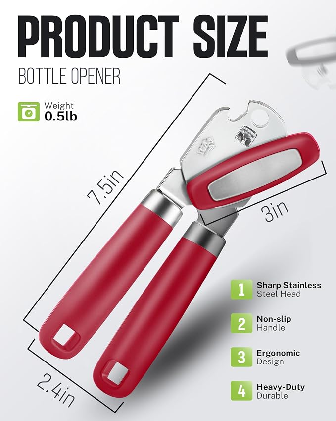 Multifunctional Can Opener Manual, Durable Heavy Duty Handheld Strong Can Opener - Image 2