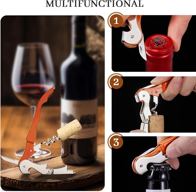 HYZ 2-Pack Wine Opener Waiter Corkscrew, Professional Wine Key - Image 5