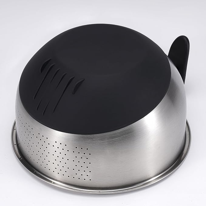 Rice Washer Strainer Bowl Quinoa Washing Bowl whit Handle Stainless Steel - Image 5
